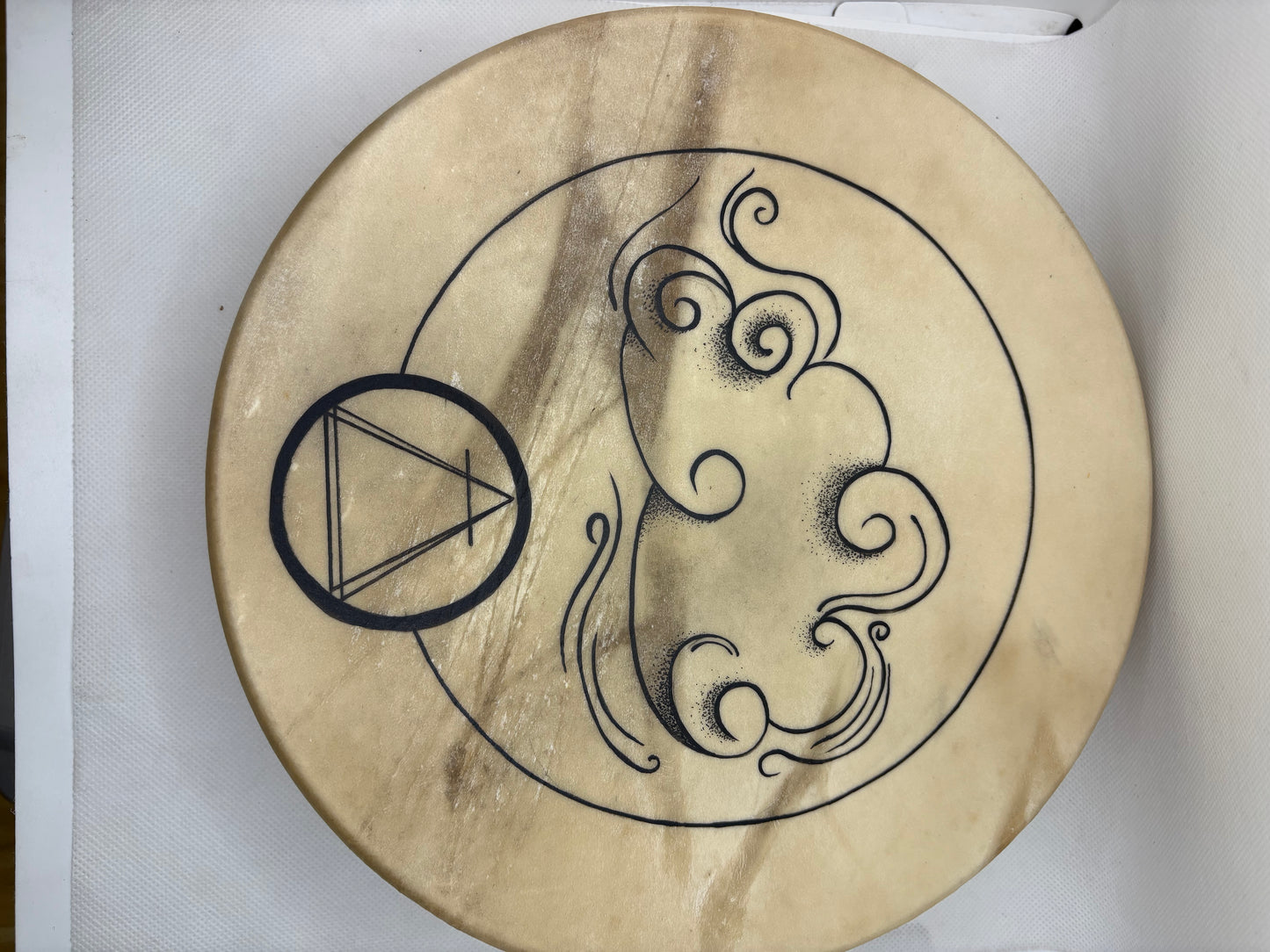 Drum 10" Deer Skin Earth Signs Locally Made