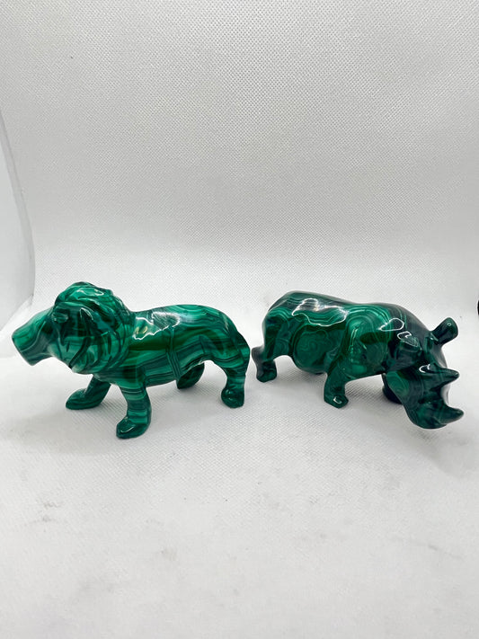 Malachite Carved Animals