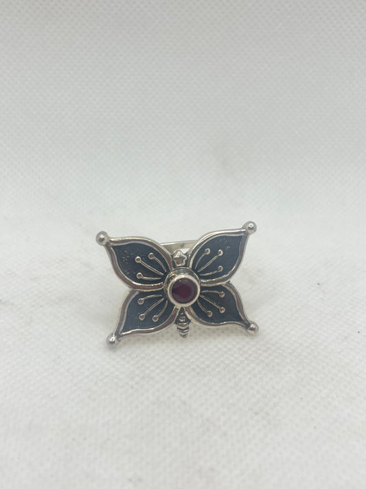 Ruby Butterfly Ring