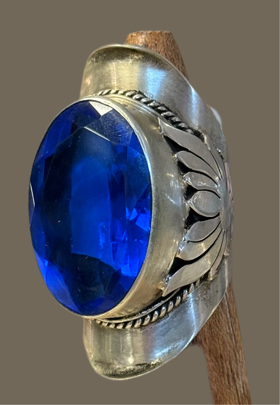 Silver Ring with Large Gemstones