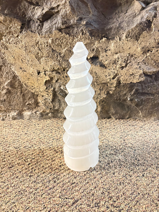 Selenite Spiral Lamp