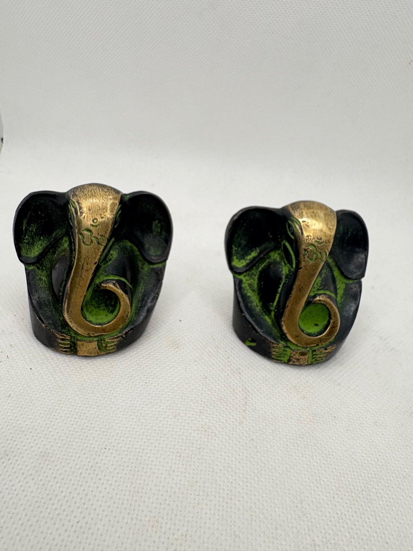 Brass Ganesha Black and Gold Statue Small