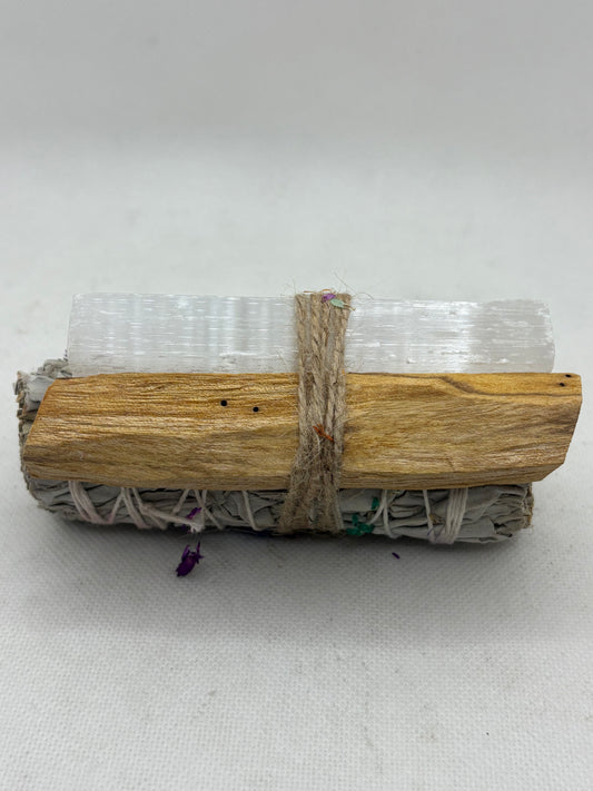 Chakra Sage with Palo and Selenite