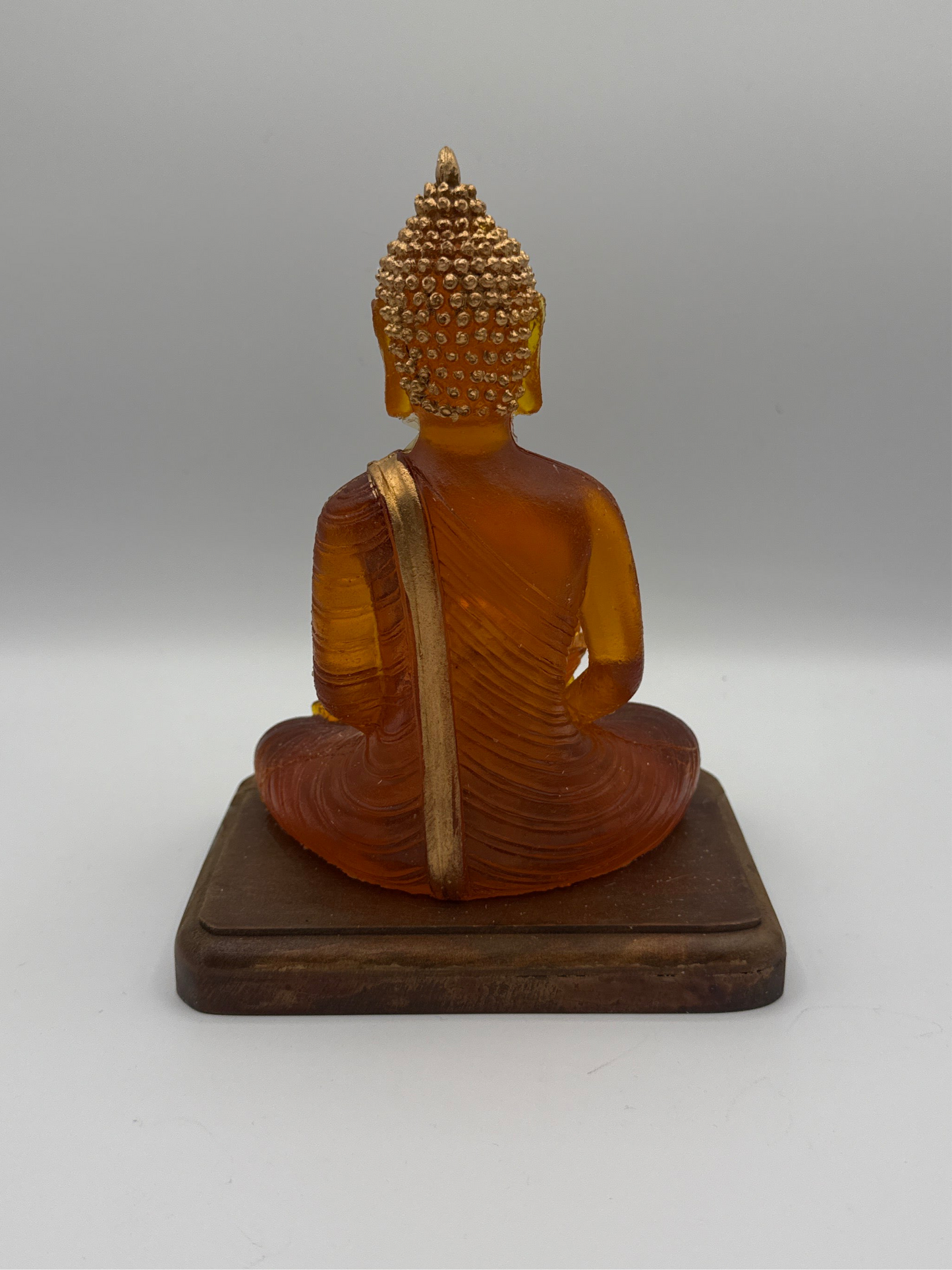Amber Buddha Tea Light Holder