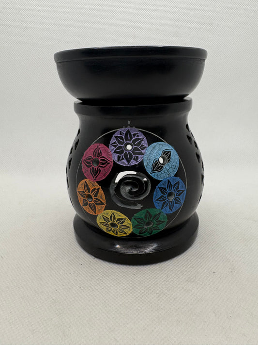 Soapstone Black with Chakras