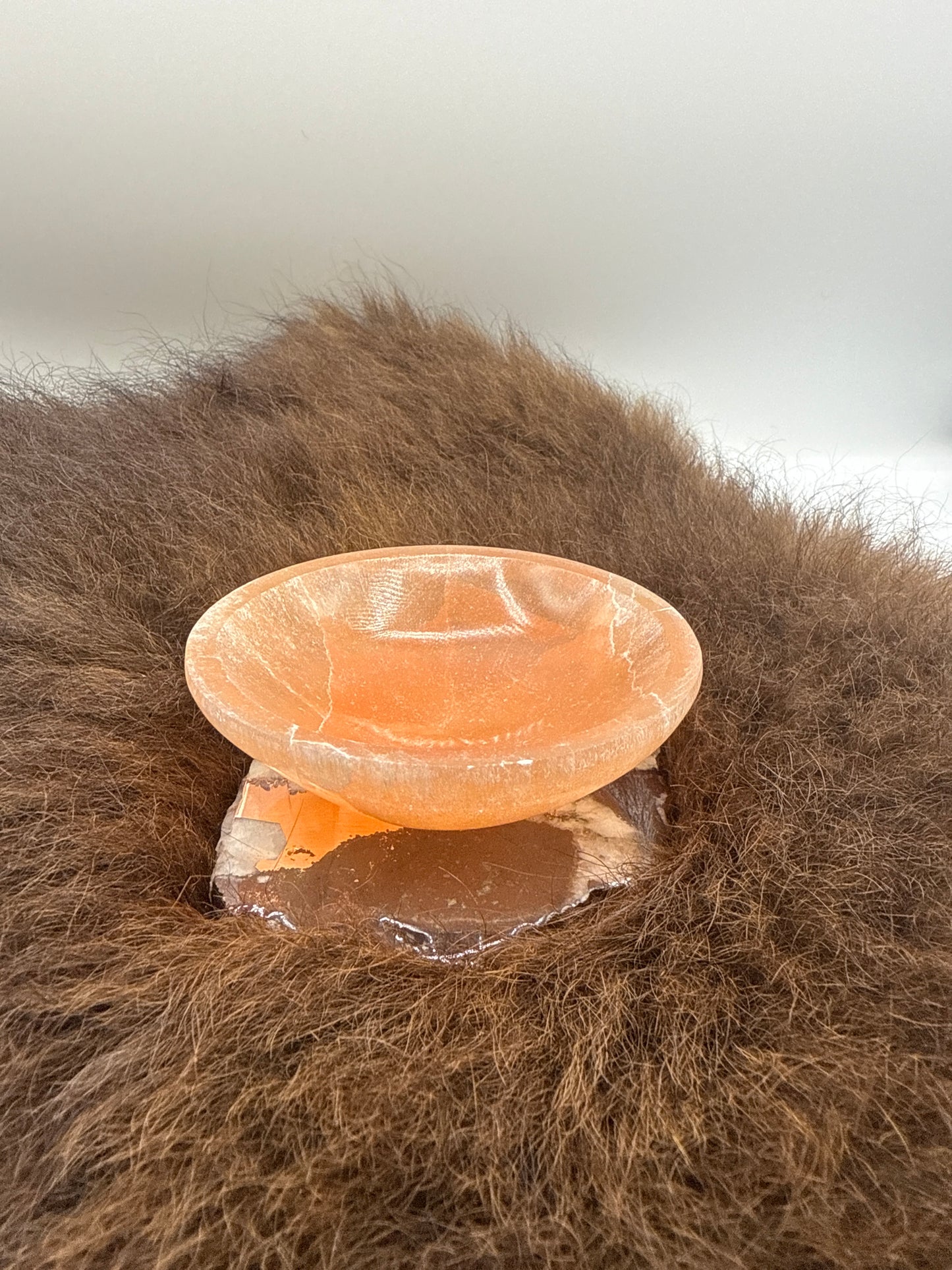 Selenite Bowl Orange Medium