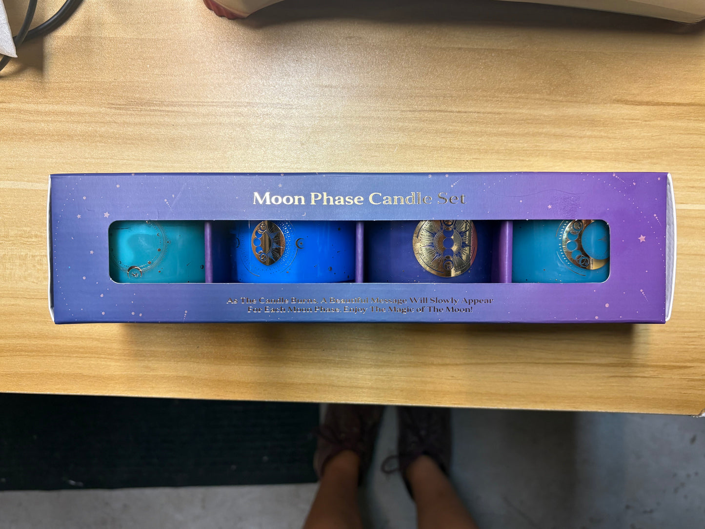 Moon Phase Candle Set on Stand