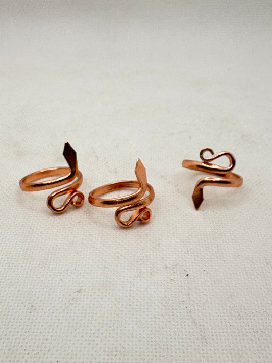 Copper Ring Wiggle and Arrow Design