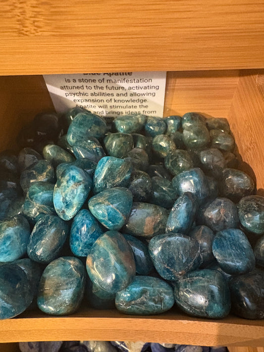 Blue Apatite Tumbled