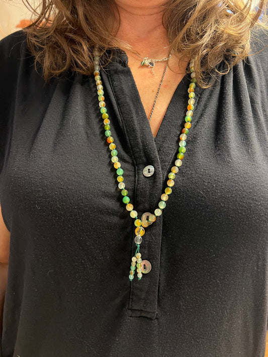 Malas Rainbow and Black Colors Pendants Long