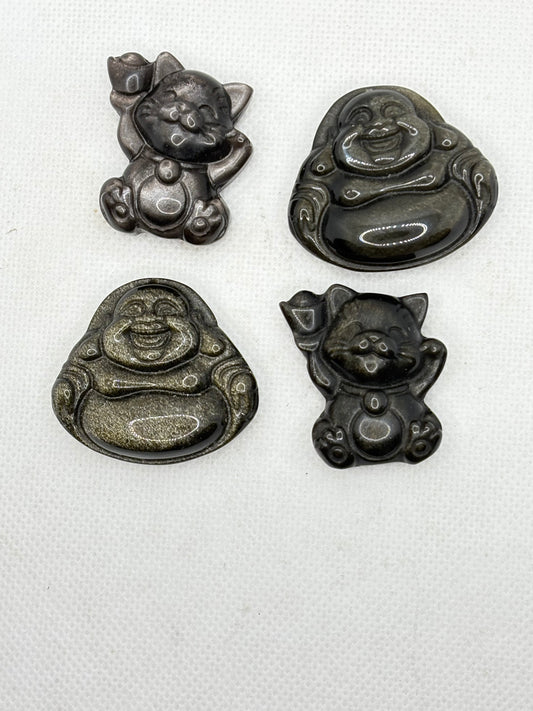 Rainbow Obsidian Pendant 1"