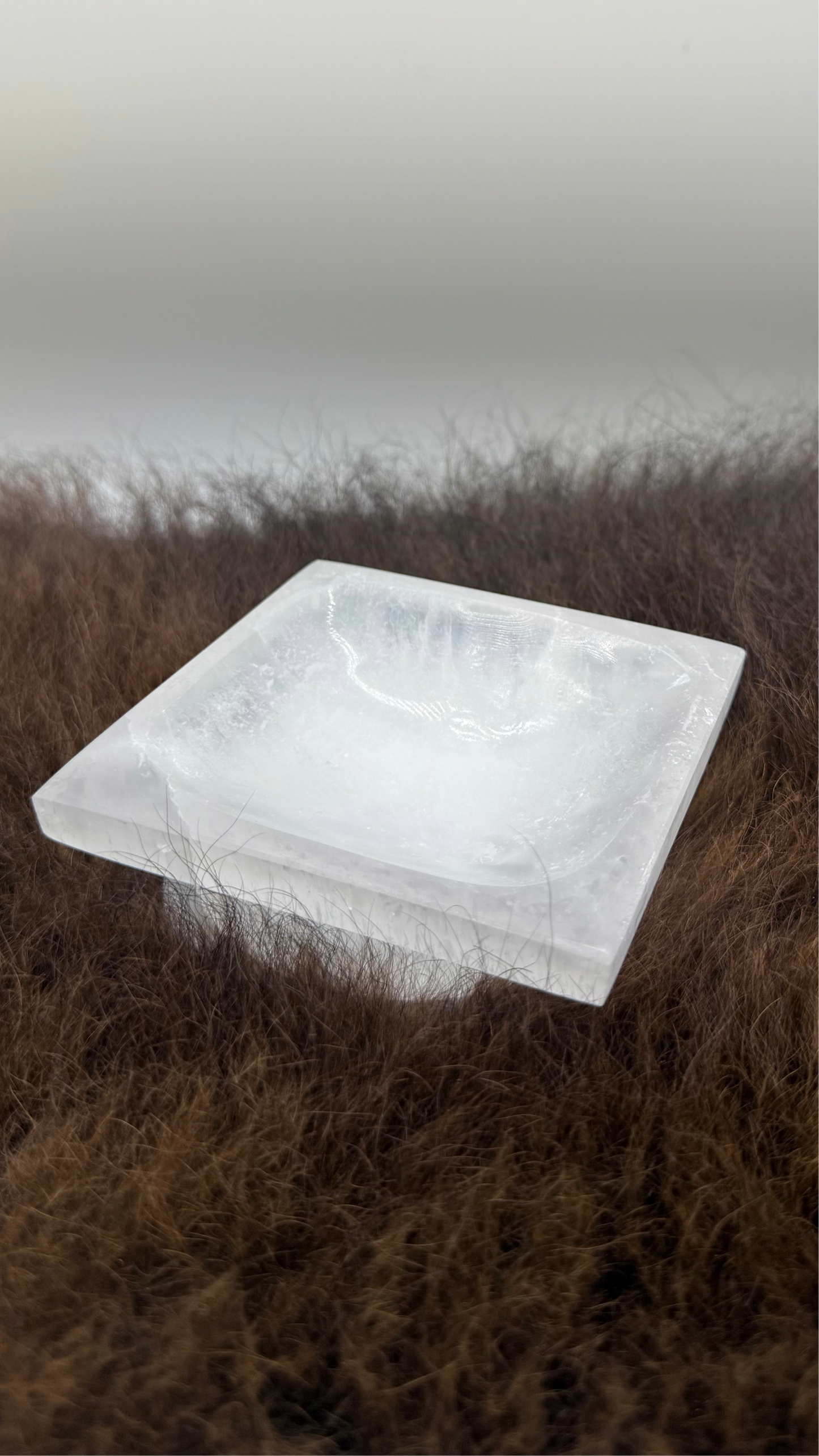 Selenite Square Bowl Small