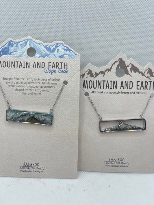 Mountain and Earth Necklace Various Stones