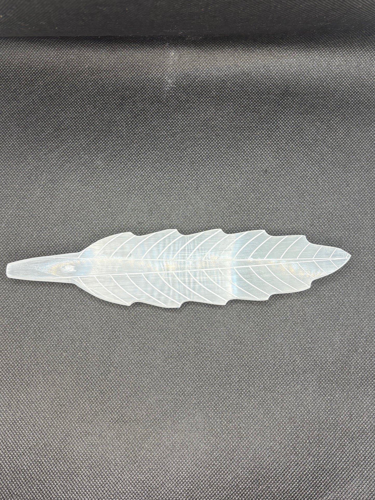 Selenite Feather Incense Holder
