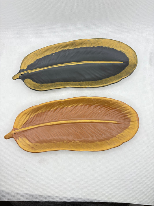 Feather Ceramic Smudge Incense Bowl