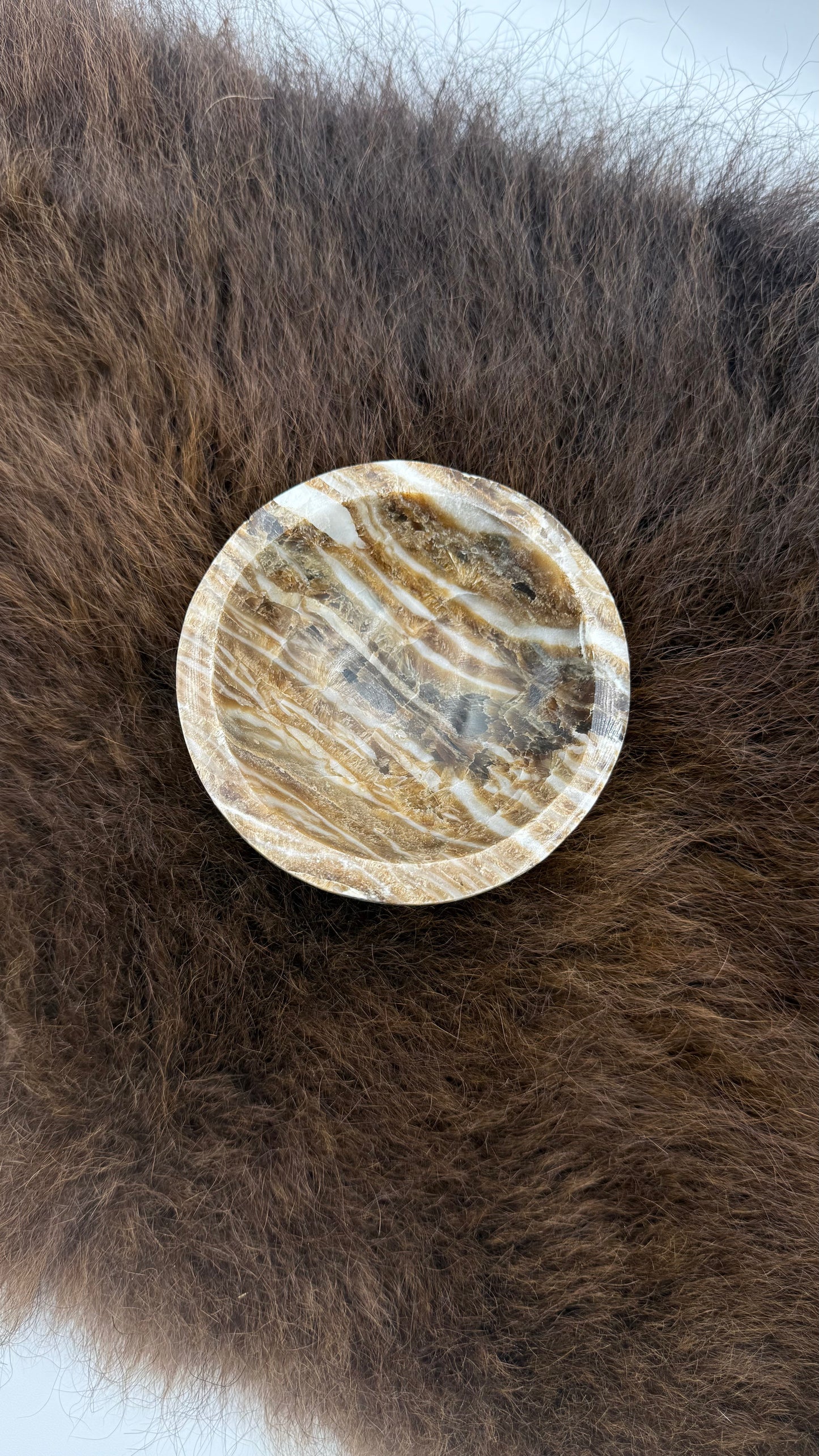 Chocolate Calcite Bowl