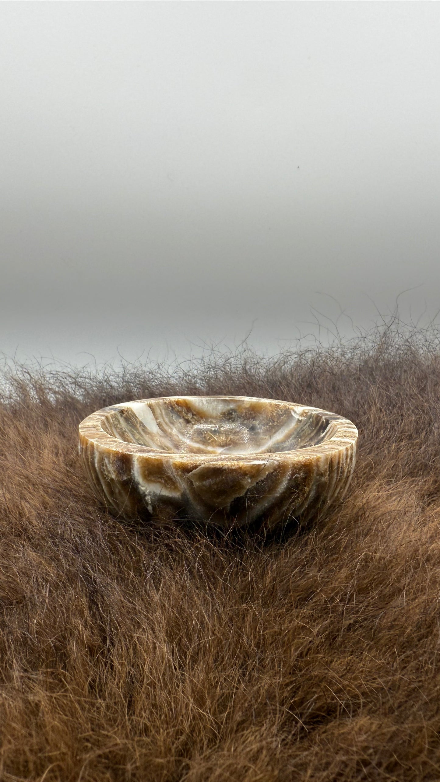 Chocolate Calcite Bowl