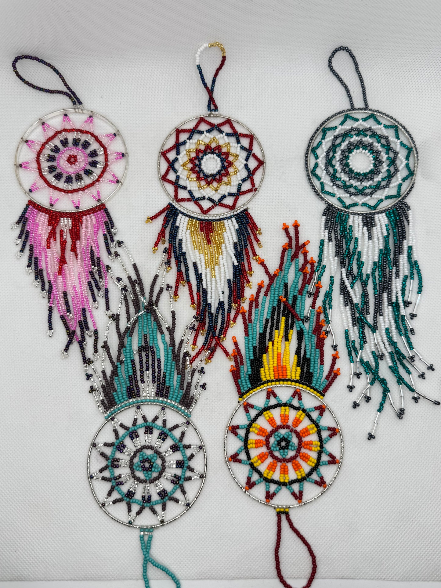 Round Spiral Beaded Dream Catcher