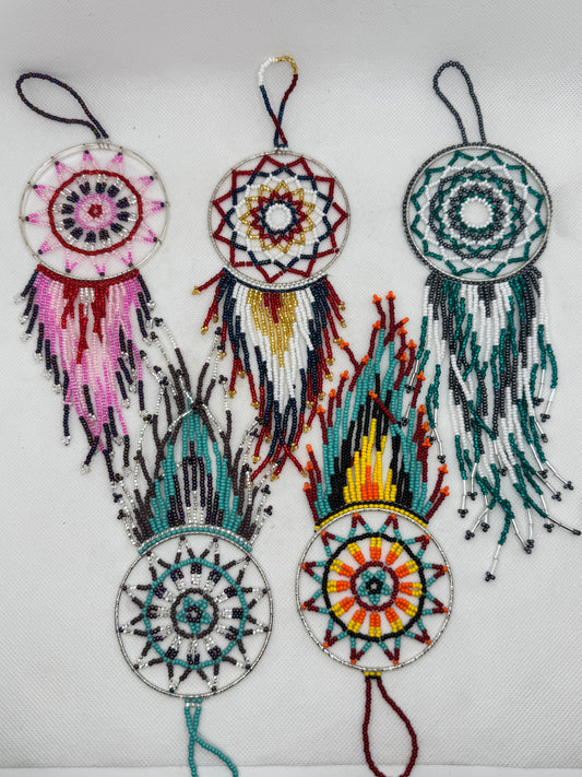 Round Spiral Beaded Dream Catcher