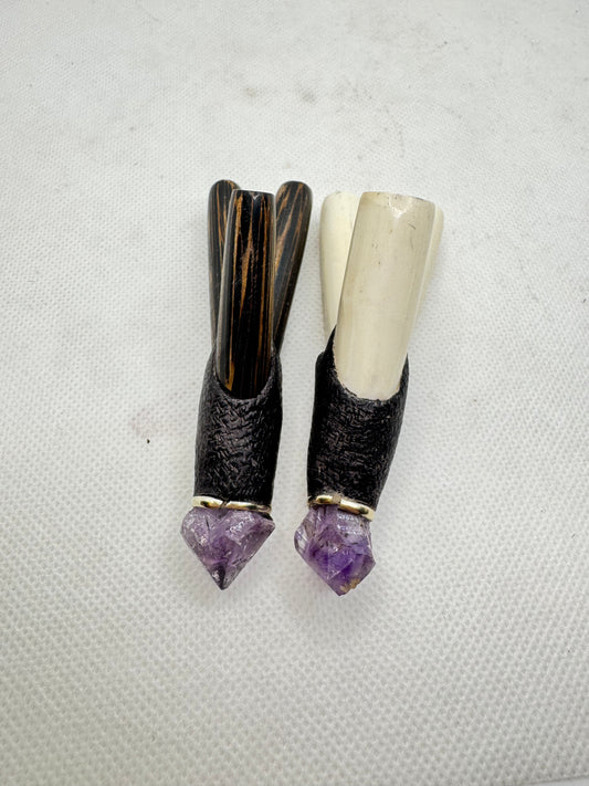 Double Kuripe with Amethyst