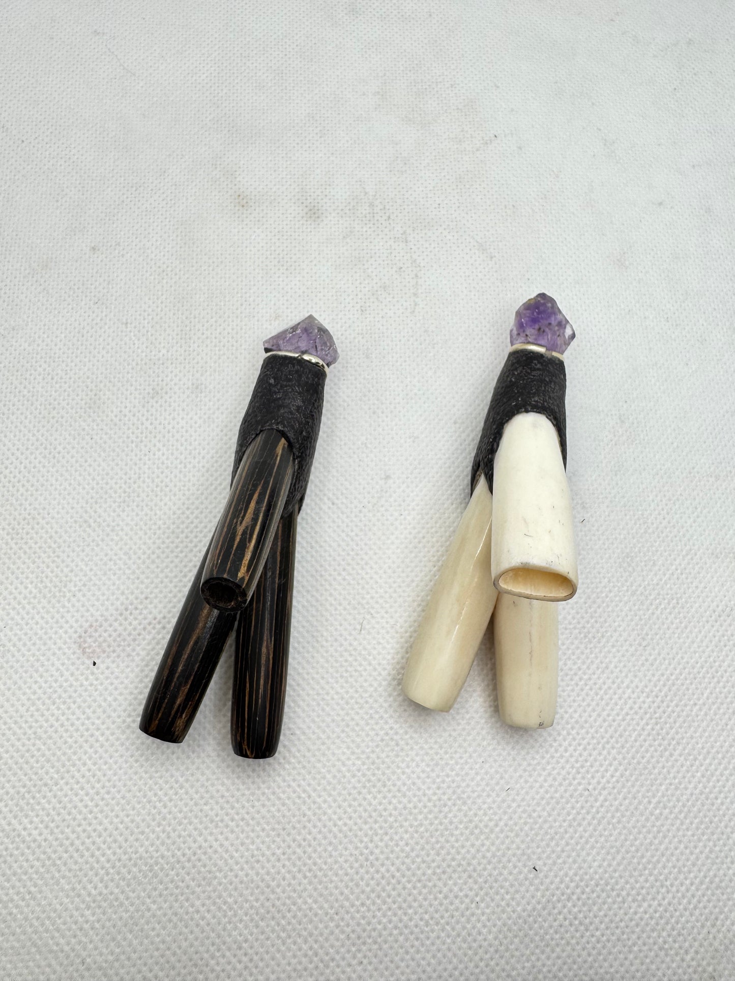 Double Kuripe with Amethyst