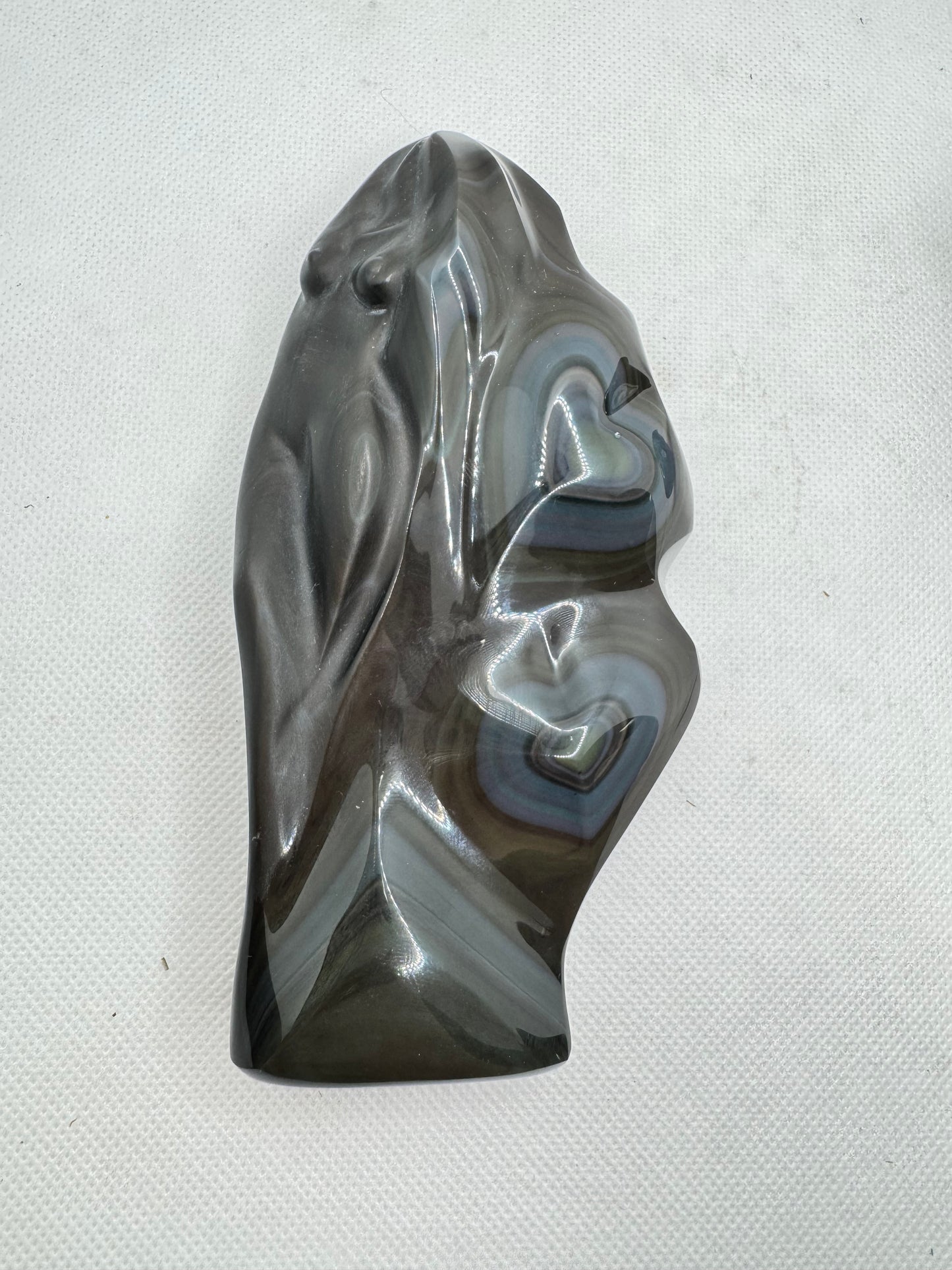 Naked Lady and Hearts Rainbow Obsidian