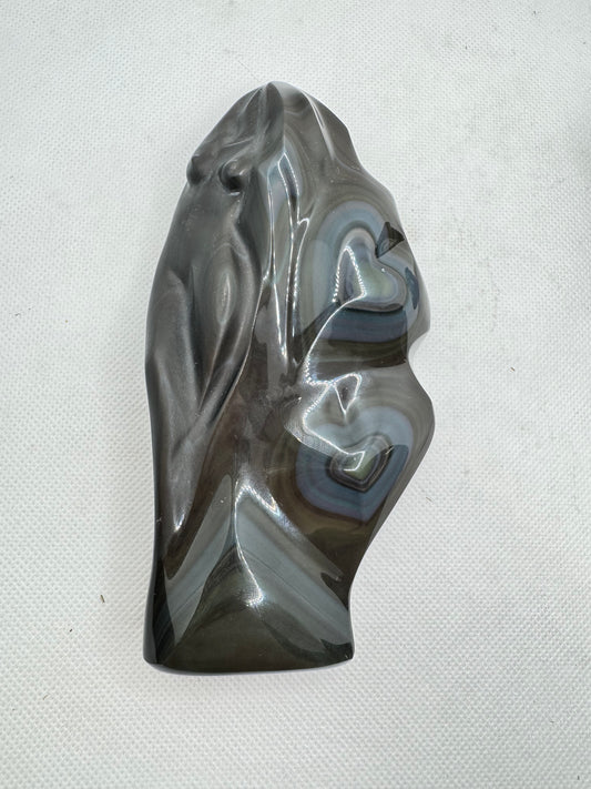 Naked Lady and Hearts Rainbow Obsidian