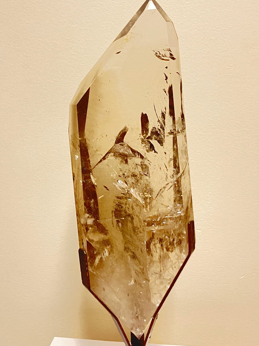 Quartz Crystal Double Point in Stand
