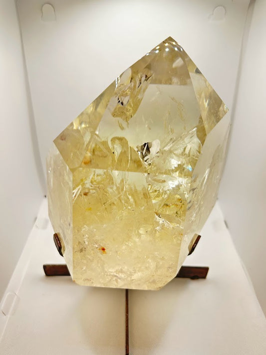 Citrine Point Crystal Extra Large in Stand