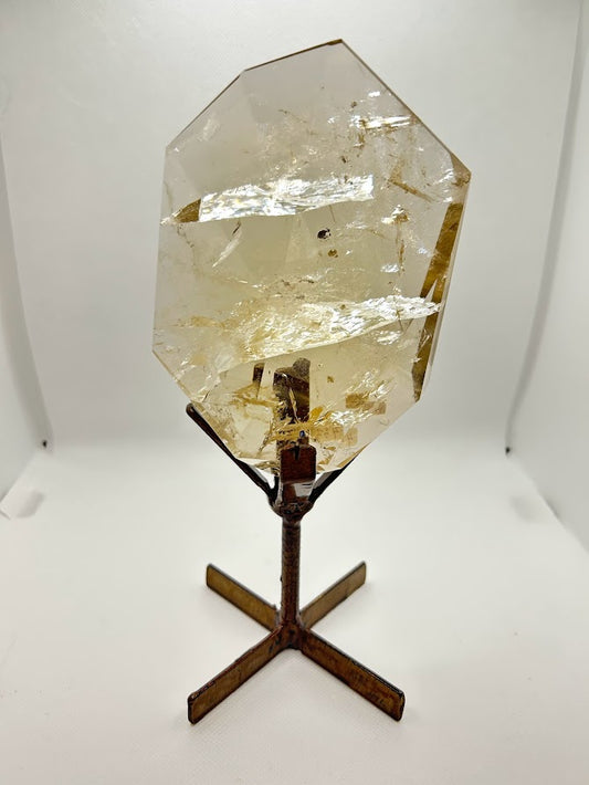 Quartz Crystal Double Point in Stand