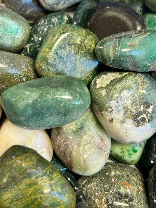 Green Moss Agate Tumbled