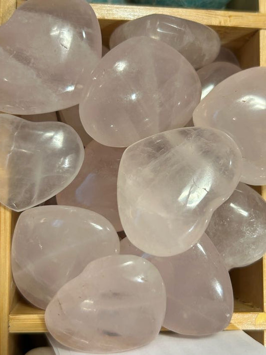 Rose Quartz Heart Tumbled