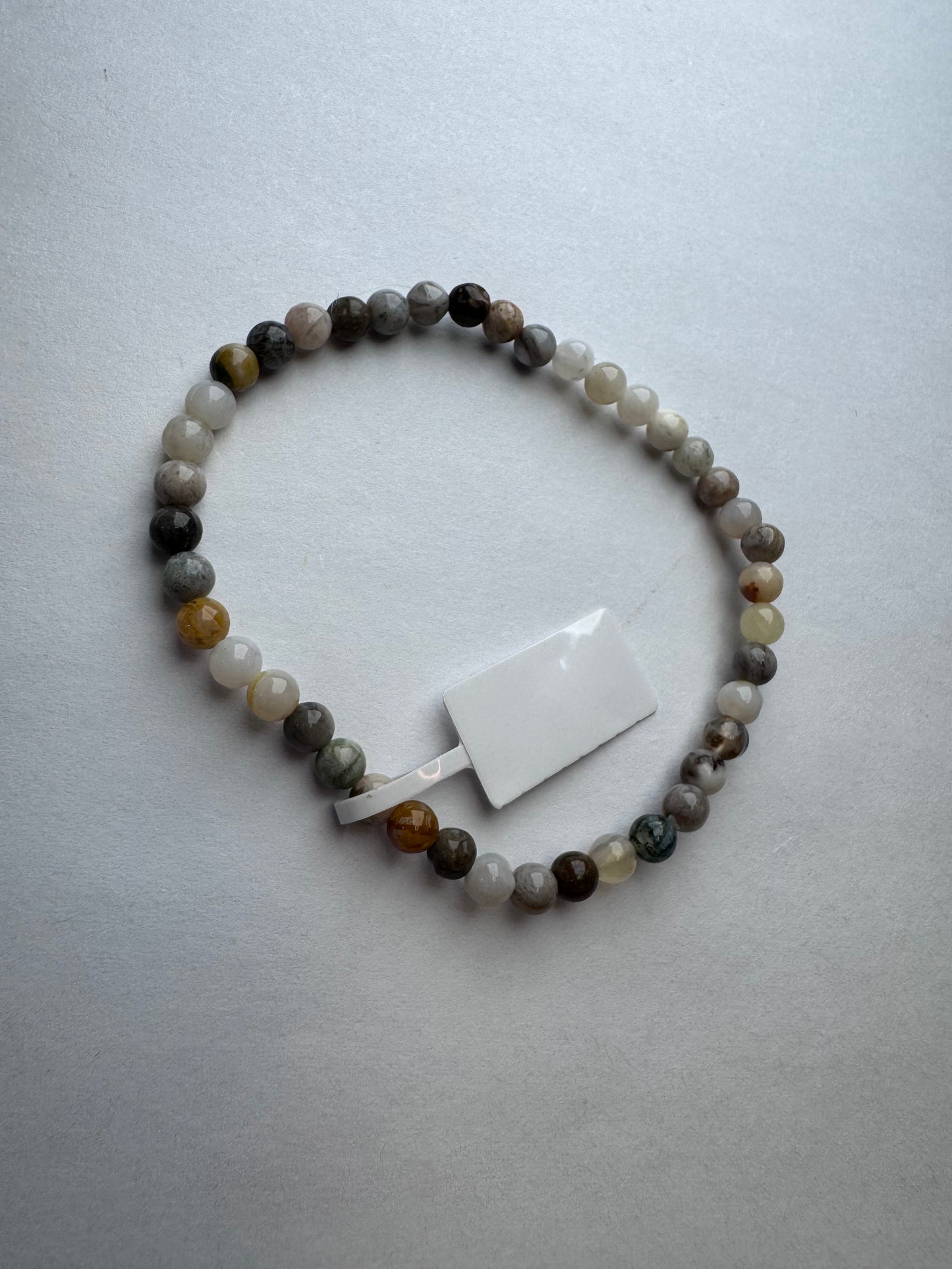 Small Beaded Stone or Wood Bracelets