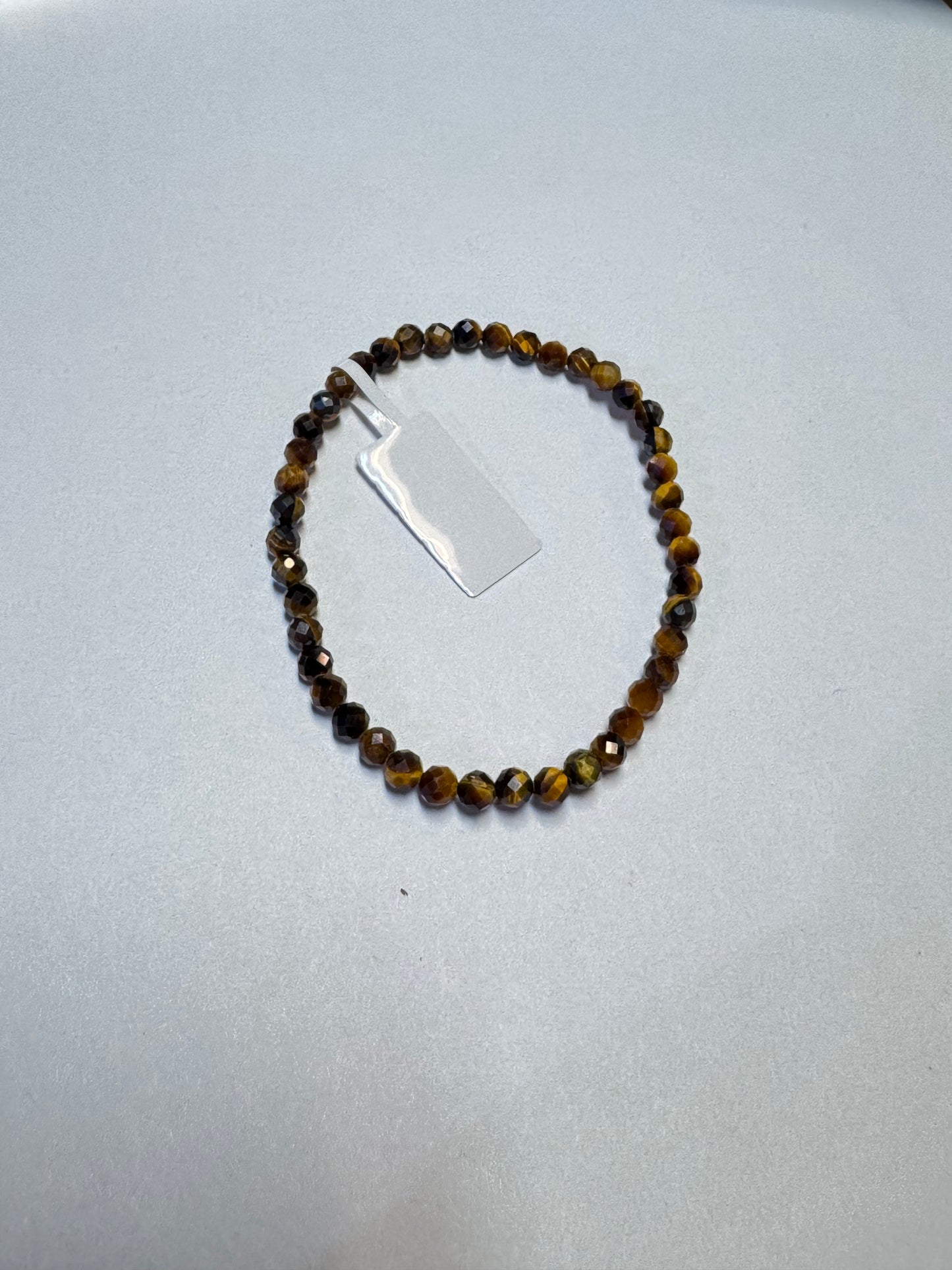 Small Beaded Stone or Wood Bracelets