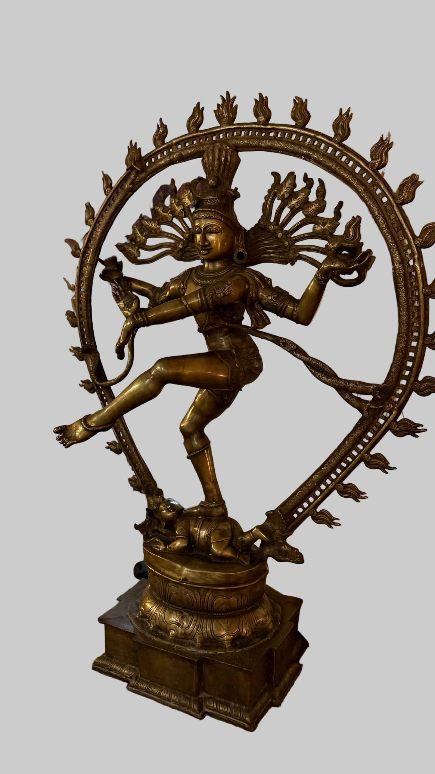 Shiva Nataraja The Cosmic Dancer Brass Statue