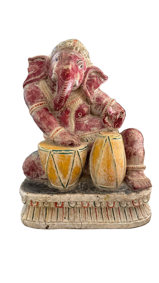 Drumming Ganesha Statue