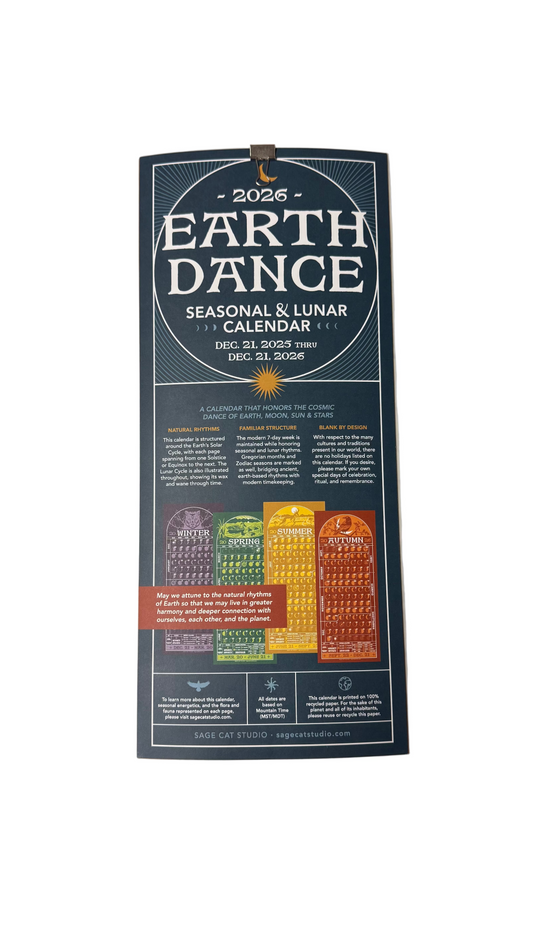2026 Earth Dance 14" Seasonal and Lunar Calendar