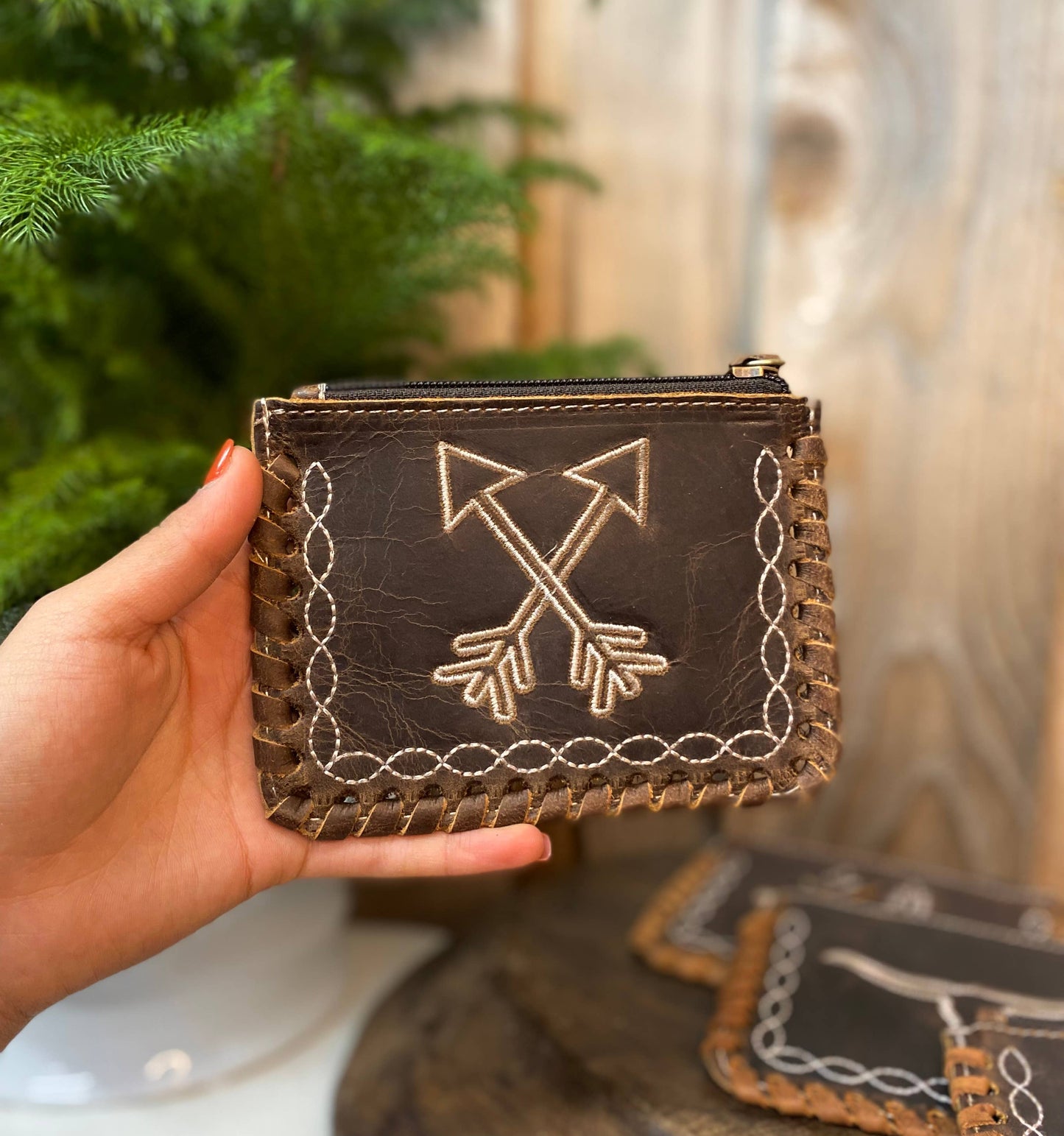 Arrows Vintage Cowhide Coin Pouch 