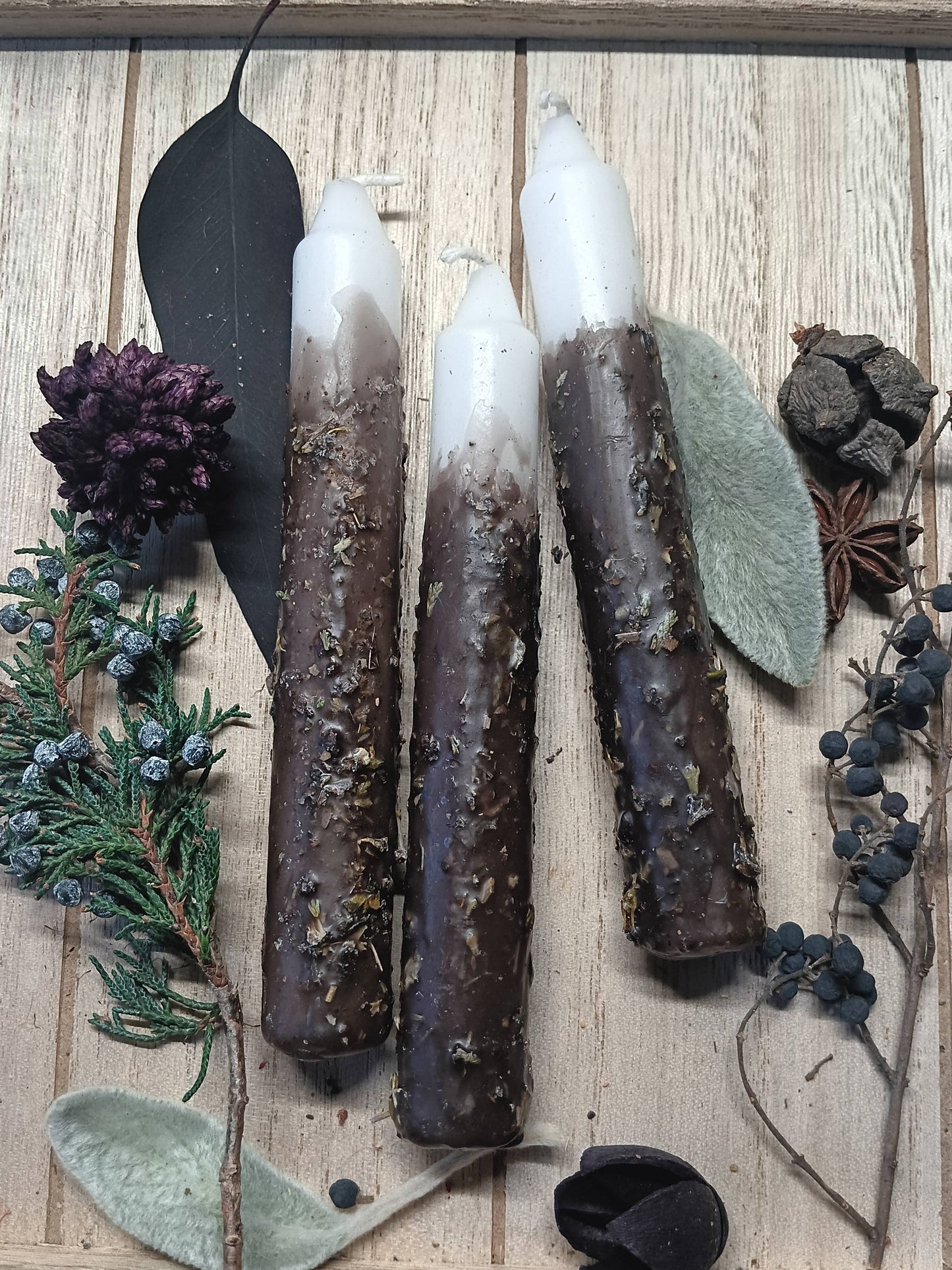 Elemental Herbal Intention 6 inch candle set