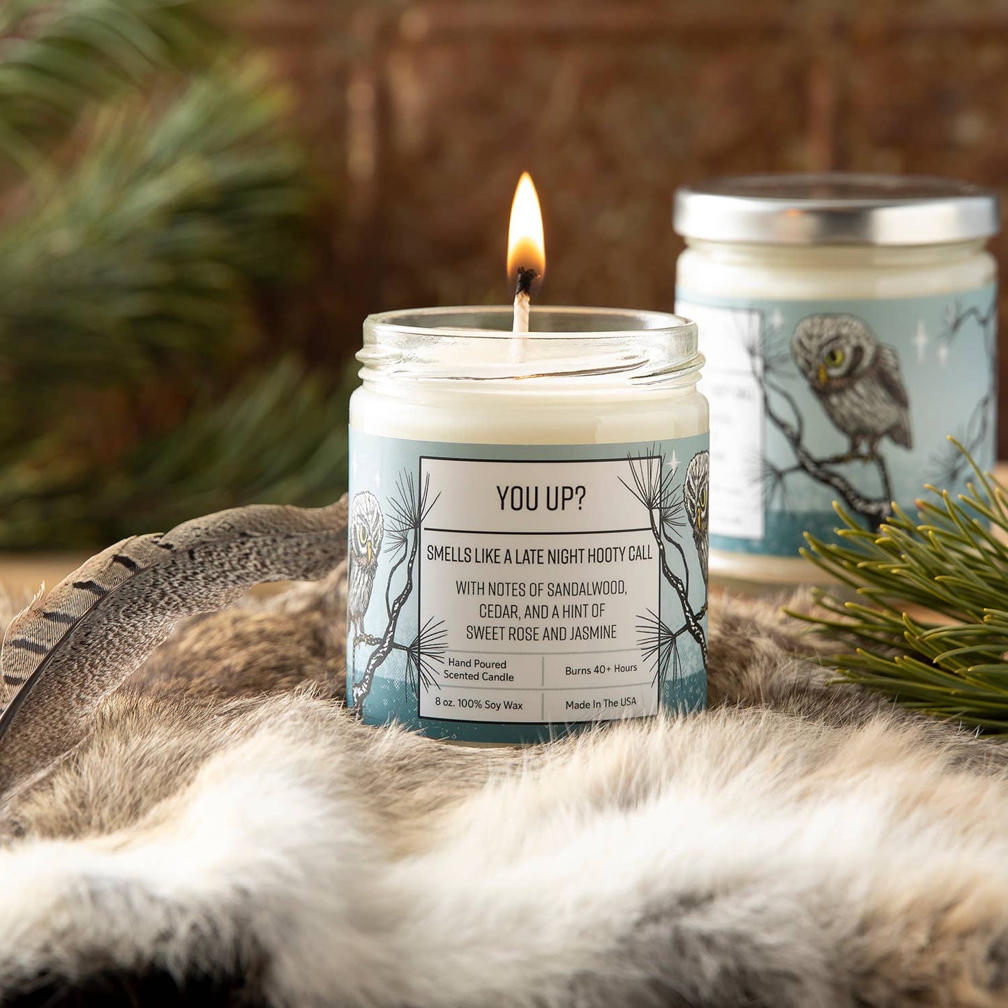 Scented Candle | Sandalwood Candle | Cedar Candle | You Up?