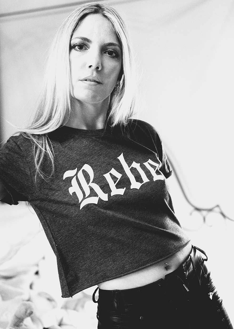 Cropped Rebel T Shirt Rock and Roll Concert Graphic Tee