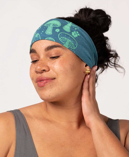 Retro Mushrooms Boho Headband