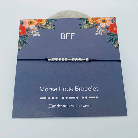 Multi style Morse Code Stretch Bracelets: BFF, Fuck Off, Bad Ass, Fuck Cancer, I Love You, Keep Fucking Going