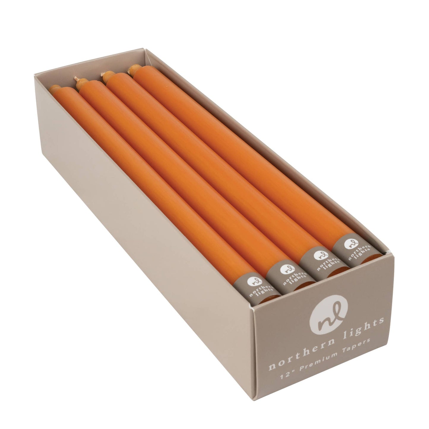 12" Taper Candles - 12pc Box: Pure White