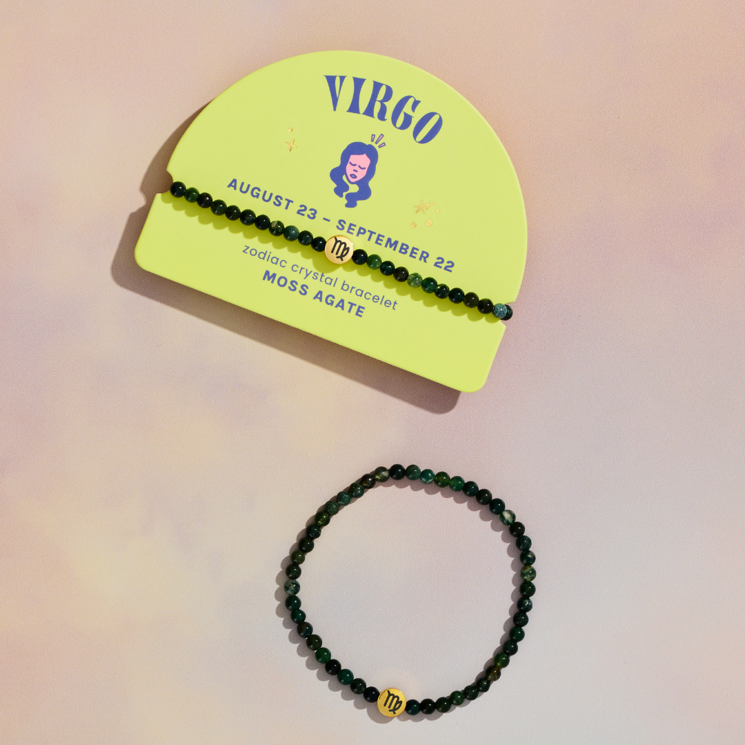 Virgo Mini Zodiac Bracelet – 4mm Crystal Beads