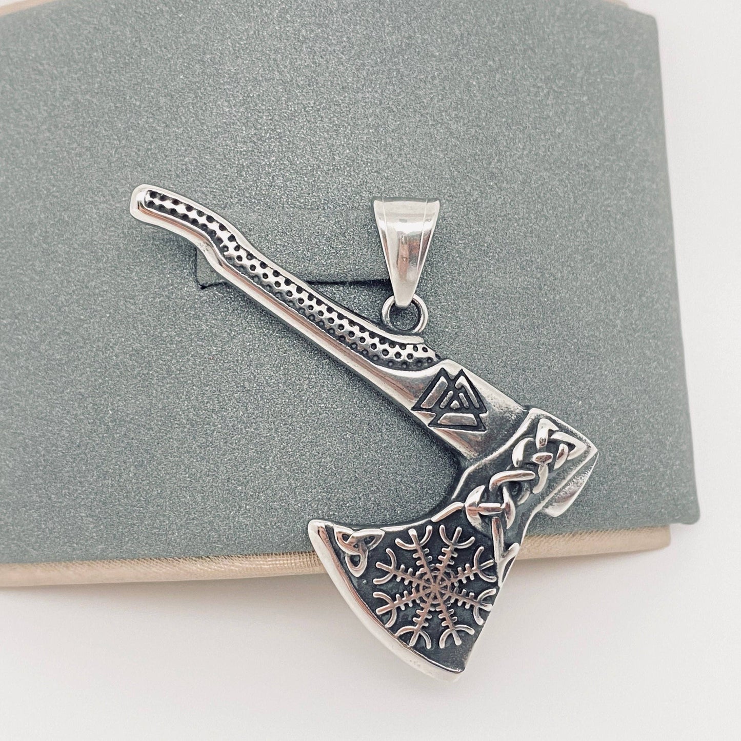 Viking Axe Celtic Knot Titanium Steel Pendant