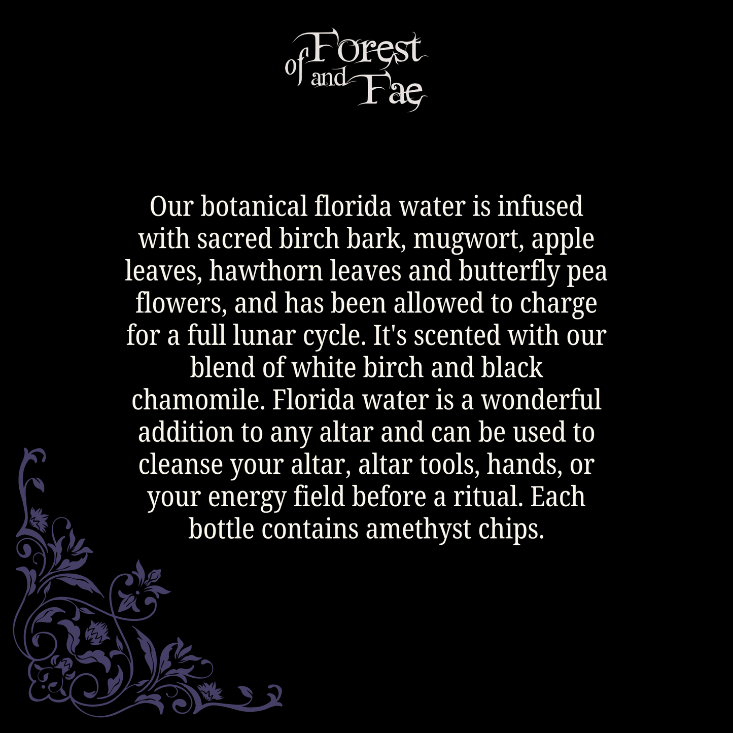 Botanical Florida Water • Crystal Infused • Witchcraft