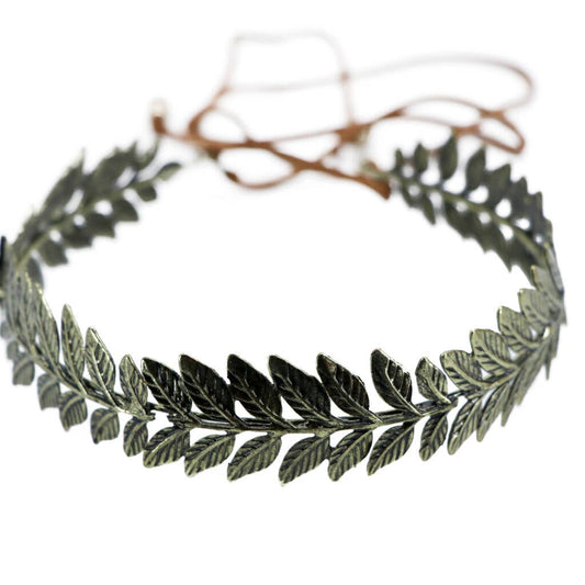 Etched Leaf Crown Fashion Headband for Women
