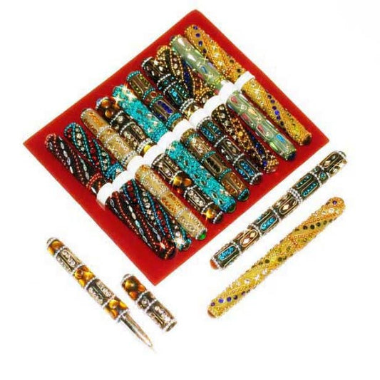 Jeweled Pens with cap Handmade Assorted
