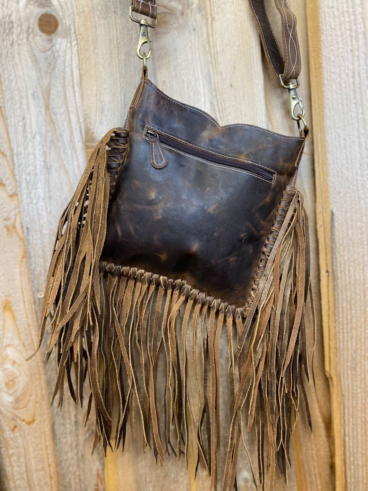 Arrows All Tooled Leather Crossbody     